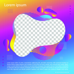 Modern fluid background template with gradient liquid for promotional. For social media post, stories, story, internet web banner, flyer, poster and brochure.