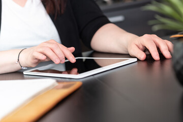 Businesswoman using digital tablet