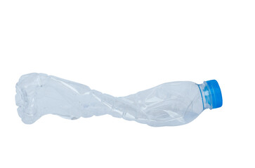 Plastic bottle on white background with clipping path.