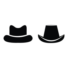 black and white hat vector 
