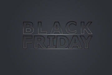 Black friday sale minimalism vector template