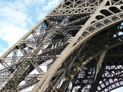 Eiffel Tower Steel Structure details, Paris, France