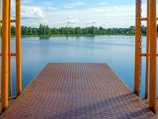 Empty diving platform