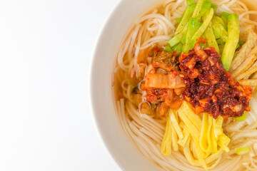 Feast noodles on a white background