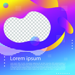 Modern fluid background template with gradient liquid for promotional. For social media post, stories, story, internet web banner, flyer, poster and brochure.
