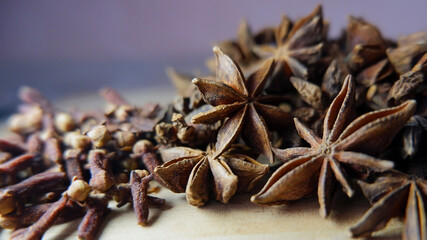 Traditional Christmas spices - Star anise with clove