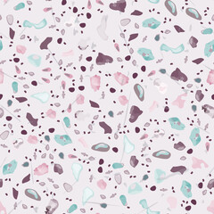 Terrazzo Texture Vector. Flooring Seamless Pattern