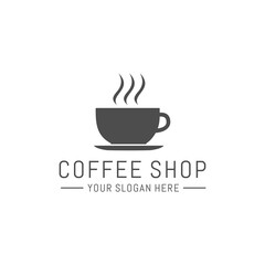 coffee shop logo template vector