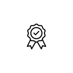 Approved check vector icon, Approved or Certified Medal Icon vector
