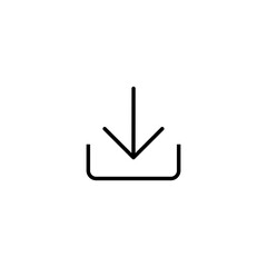 Download line icon, download symbol vector