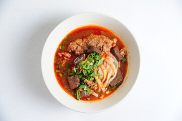A famous food of Northern of Thailand. top view