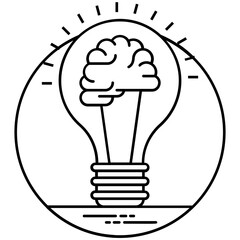 
Gears in a human brain with bulb depicting solution development 
