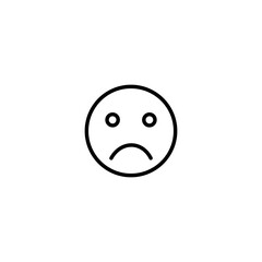 sad emoji faces line icon vector