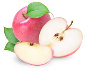 Fresh Yellow Apple Isolated on White, Apple Wang Lin or Apple Orin, Golden yellow delicious juicy apples isolated on white With clipping path.