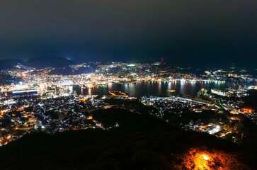 Fototapeta premium 日本三大夜景 長崎 稲佐山から眺望