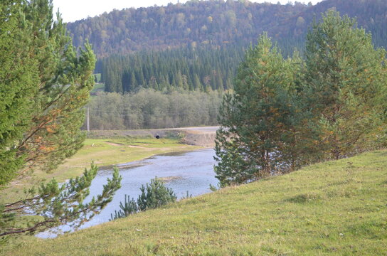 Ural Mountains.  The river Zilim
