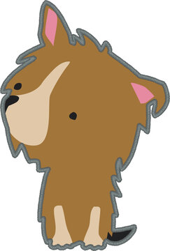 recommend clip art: Dog vector cartoon illustration. Cute animal poster design for greeting card, t-shirt, invitation, baby shower, birthday, room decor, print on the wall, pillow, decoration kids interior, baby wear