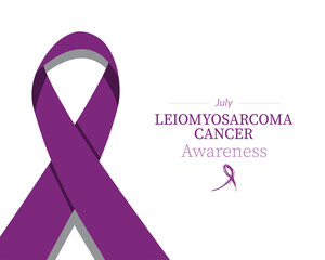 Leiomyosarcoma awareness - purple ribbon color