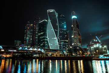 Obraz premium Moscow city at night