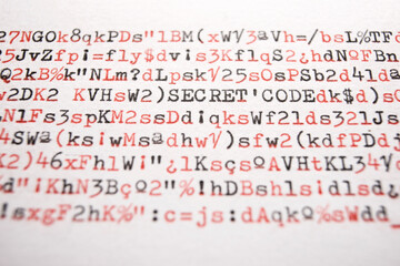 Fototapeta premium Secret code concept
