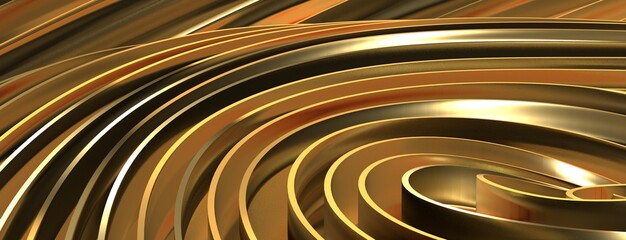 luxus gold background dynamic flow wave 3d
