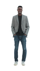 serious young business men . isolated on white