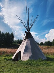 Tent in nature, summer. Karelia © Tatiana