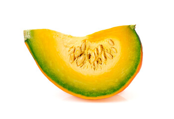 pumpkin close up isolated on white background.