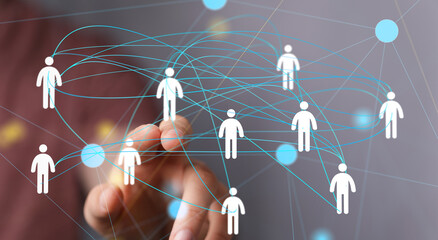 organization network team concept networking.