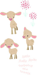 lamb themed baby print design