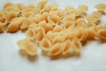 pasta on a white background
