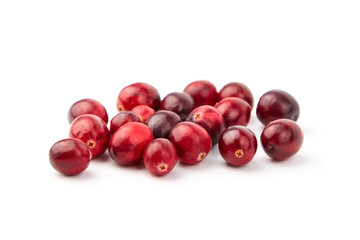 cranberries isolated on white