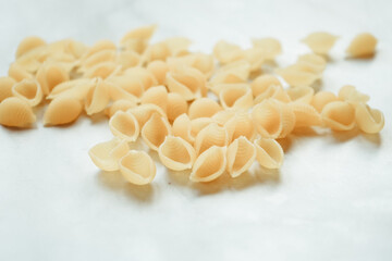 pasta on a white background