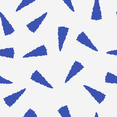 Obraz premium vector seamless pattern of blue silhouette of spruce on white background