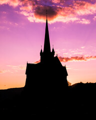 Obraz premium silhouette of church