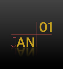 Jan 01 con sfondo colorato