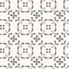 Vector hand painted seamless pattern oriental style