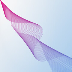 Fototapeta premium Abstract waves of the many colored lines. Wavy stripes on light blue background. Vector illustration EPS10. Creative line art. Design elements created using the Blend Tool.