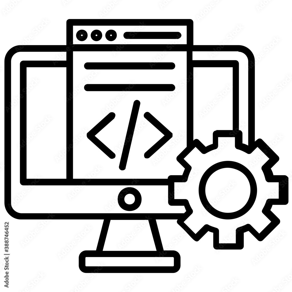 Wall mural patterns over a webpage, icon for web design