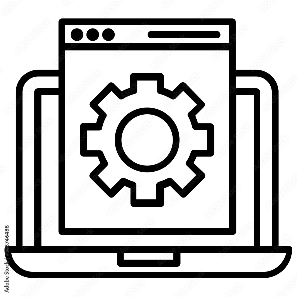 Wall mural patterns over a webpage, icon for web design