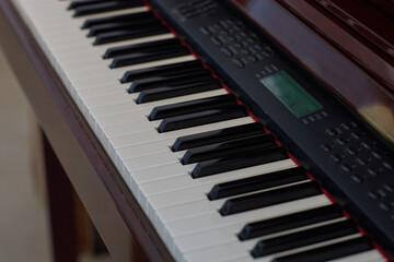close up of piano keys