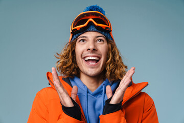 Close up of an excited young man