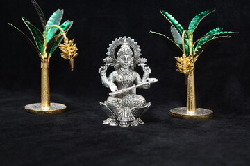 antique silver Indian god