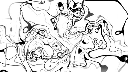 Black and white curve wave line abstract background.