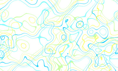 Green blue and yellow curve wave line on white abstract background.