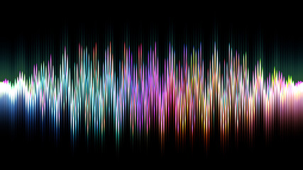 Sound wave line multicolor music abstract background. Neon light curved with colorful graphic design.