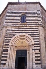 Fototapeta na wymiar Baptistery of Volterra, Tuscany, Italy