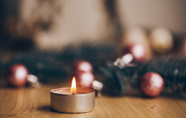 burning candles. Candle. Light. Decor. 