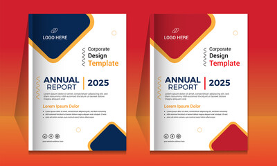 Annual report corporate brochure template layout design. It's also compatible with brochure, booklet,  flyer, book cover, magazine cover, report annual, bifold, flyer, leaflet. Fully editable