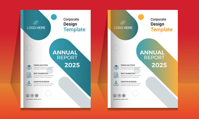 Annual report corporate brochure template layout design. It's also compatible with brochure, booklet,  flyer, book cover, magazine cover, report annual, bifold, flyer, leaflet. Fully editable
